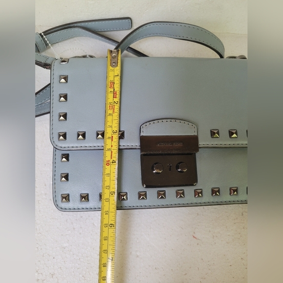 Michael Kors Dusty Blue Crossbody Leather Bag - Picture 9 of 10